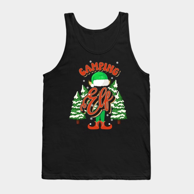 CAMPING ELF CHRISTMAS Tank Top by HomeCoquette